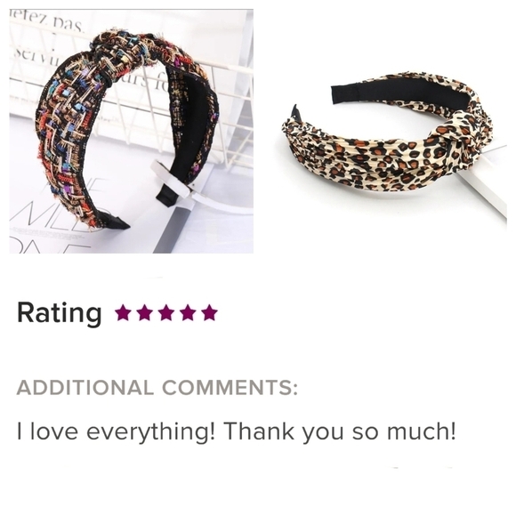 Headband Leopard Print Knotted - Picture 4 of 8